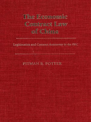 cover image of The Economic Contract Law of China